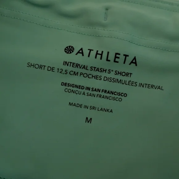 Athleta Interval Stash 5" Short Bright Kelly Green M Medium - Picture 3 of 5